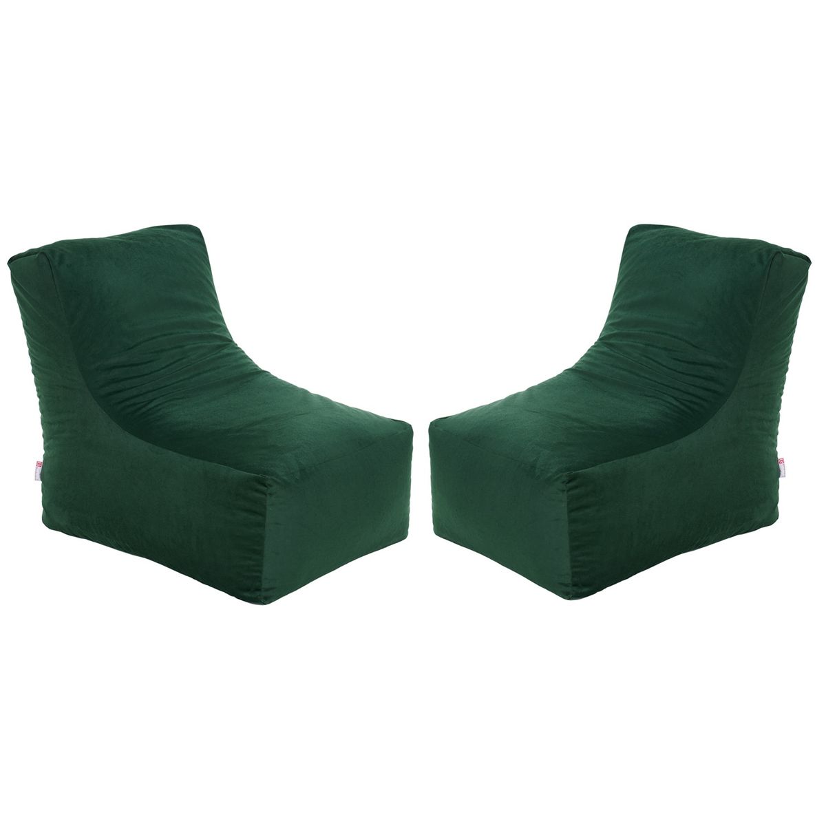 BODEVIR - Set Pouf Tatto 1C Felpa Verde Botella