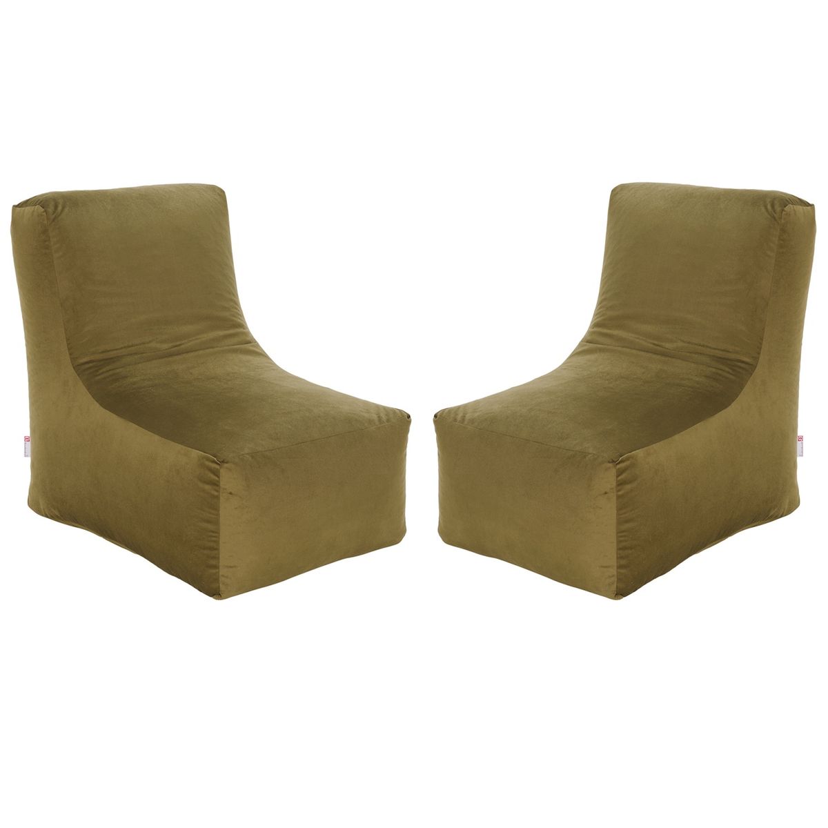 BODEVIR - Set Pouf Tatto 1C Felpa Verde Musgo