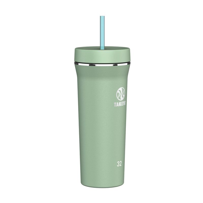 TAKEYA - Botella Takeya Térmica Tumbler 950 Ml Bombilla - Color Cucumber