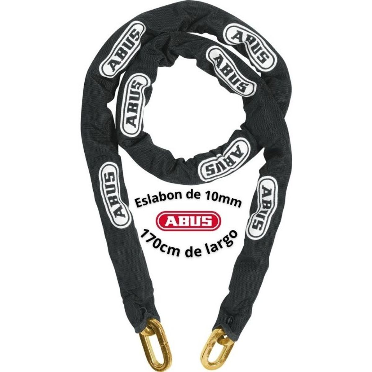 ABUS - Cadena Acero Serie 10KS 170cm Endurecido Alta Seguridad