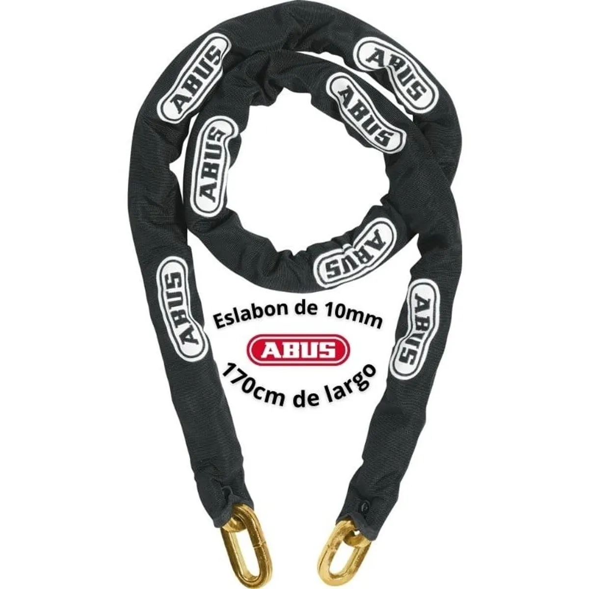 ABUS - Cadena Acero Serie 10KS 170cm Endurecido Alta Seguridad