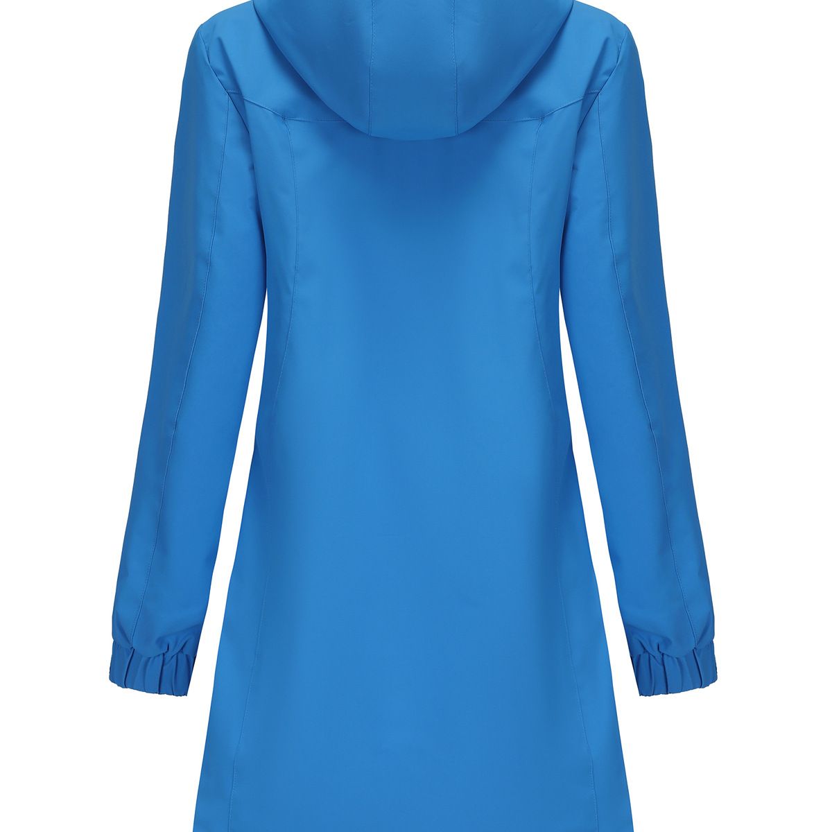 TIOZONEY - Chaqueta impermeable con capucha para mujer-Azul