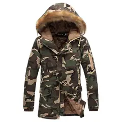 TIOZONEY - Chaqueta de algodón para hombres - Marrón