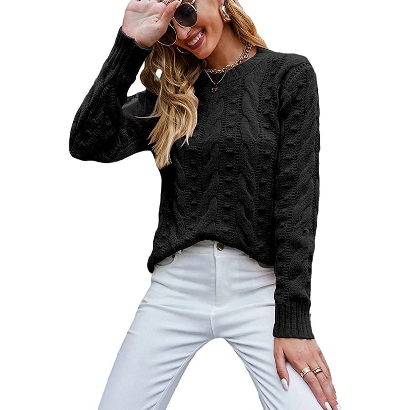 TIOZONEY - Sweater Cuello Redondo Mujer