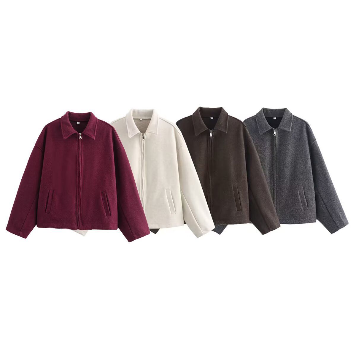 TIOZONEY - Chaqueta corta de lana para mujeres