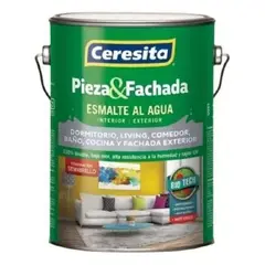 CERESITA - Esmalte al Agua Pieza y Fachada Semibrillo 1 galón Blanco