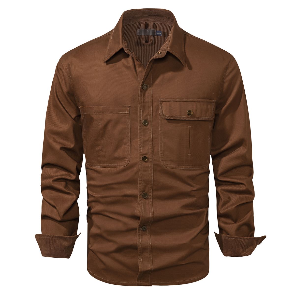 TIOZONEY - Chaqueta casual de algodón con cuello alto para hombre