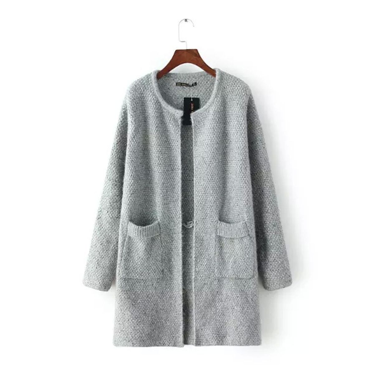 TIOZONEY - Chaqueta textil para mujeres - Gris