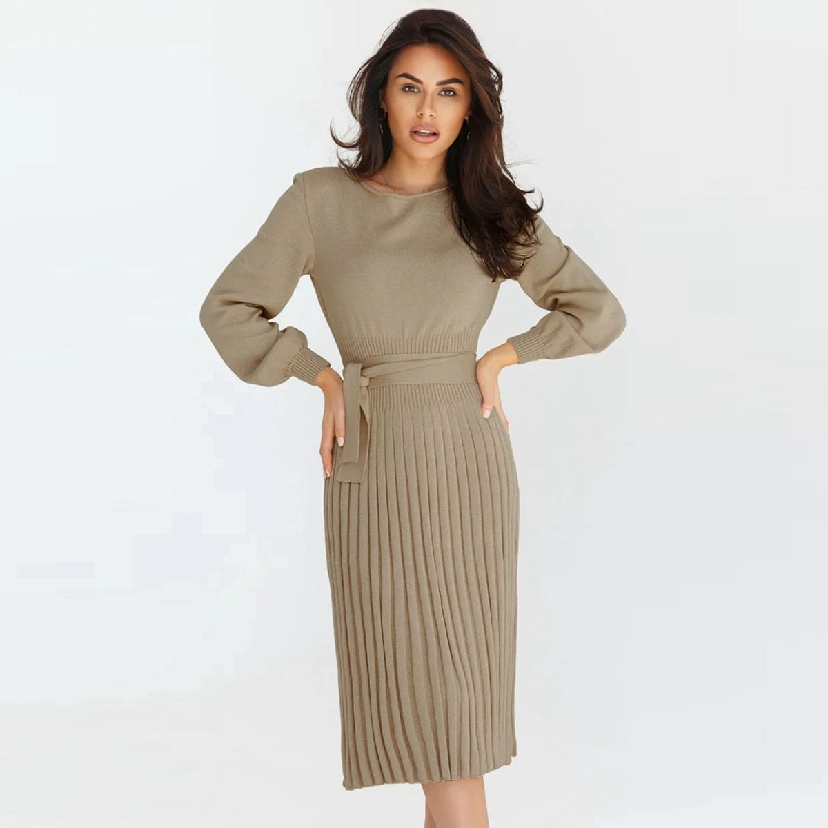 TIOZONEY - Vestidos de fiesta para mujer - Café Claro