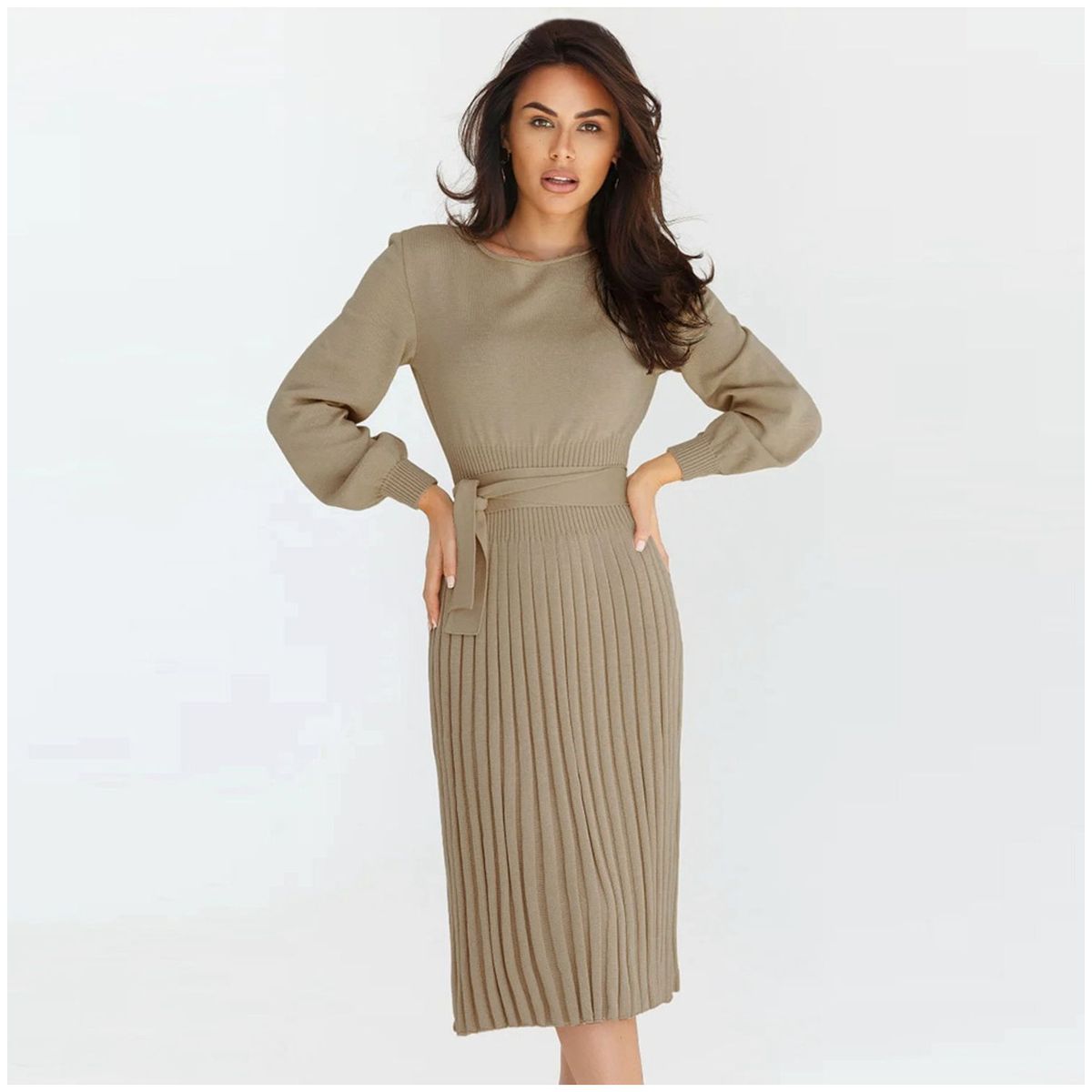 TIOZONEY - Vestidos de fiesta para mujer - Café Claro