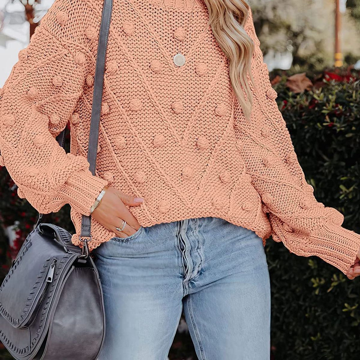 TIOZONEY - Sweater Cuello Redondo Mujer