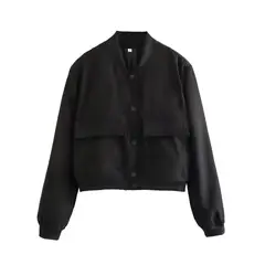 TIOZONEY - Chaqueta de mujer de primavera - Negro