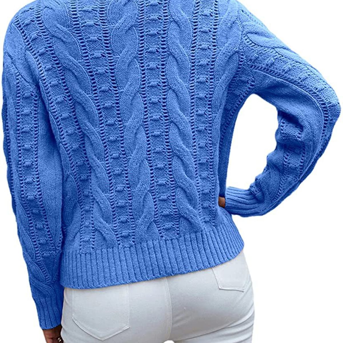 TIOZONEY - Sweater Cuello Redondo Mujer
