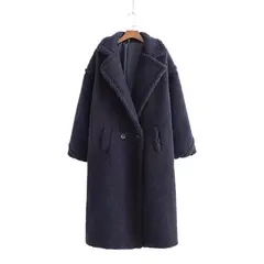 TIOZONEY - Abrigo largo para mujeres - Negro
