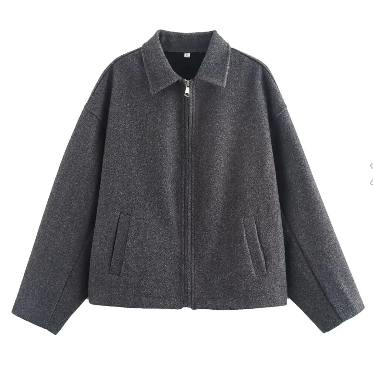 TIOZONEY - Chaqueta corta de lana para mujeres