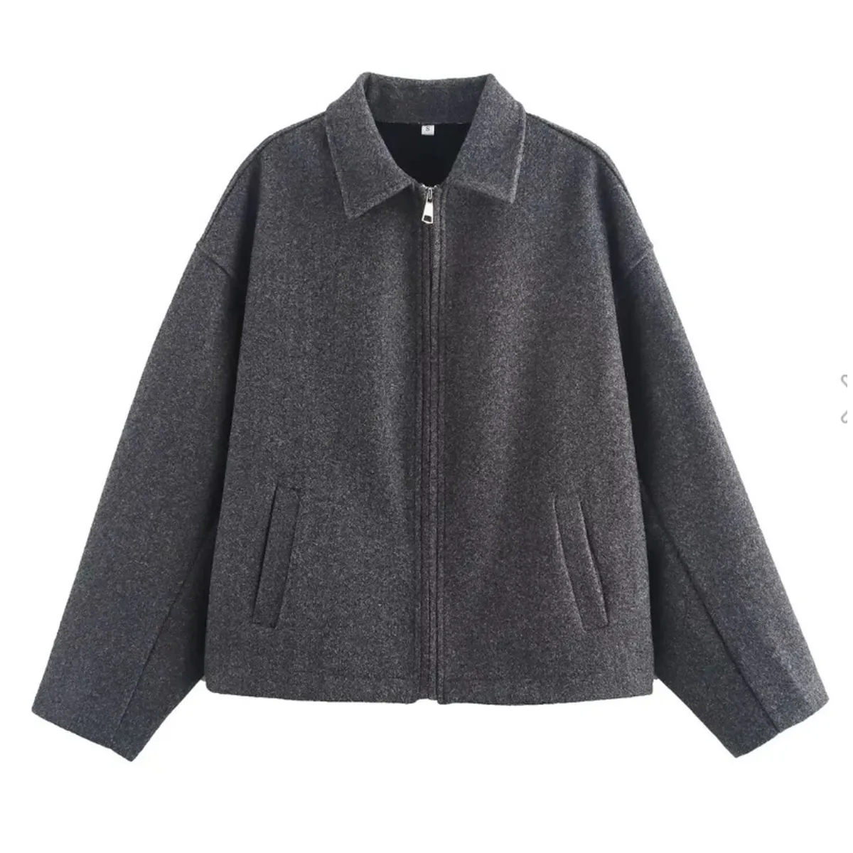 TIOZONEY - Chaqueta corta de lana para mujeres