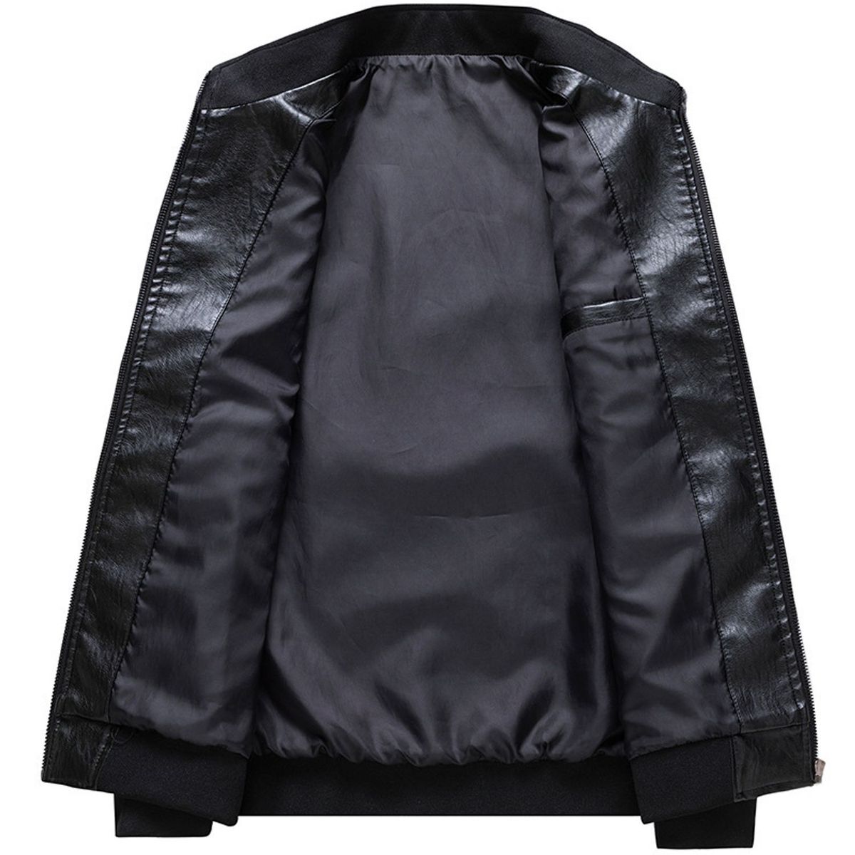 TIOZONEY - Chaqueta casual de PU para hombre