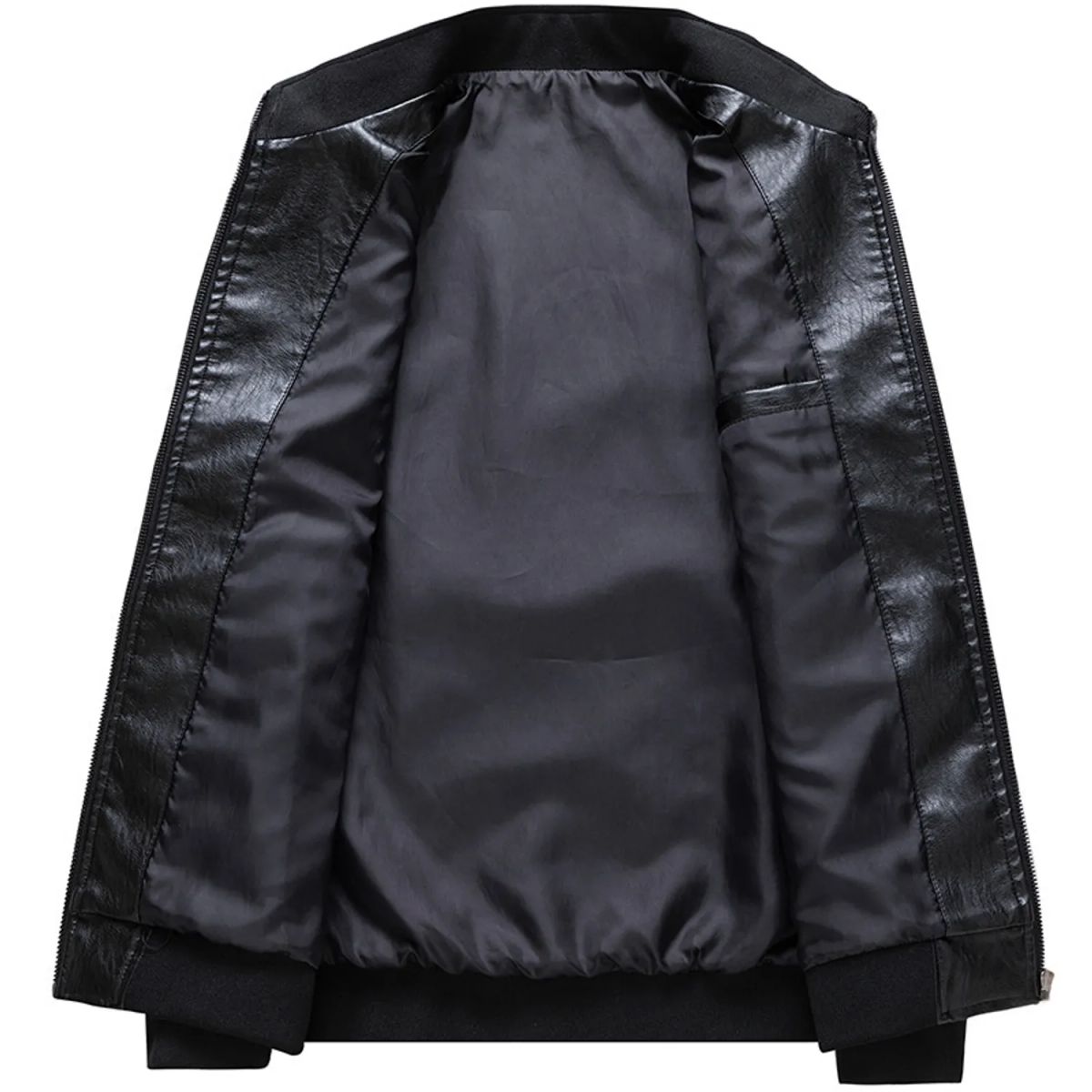 TIOZONEY - Chaqueta casual de PU para hombre
