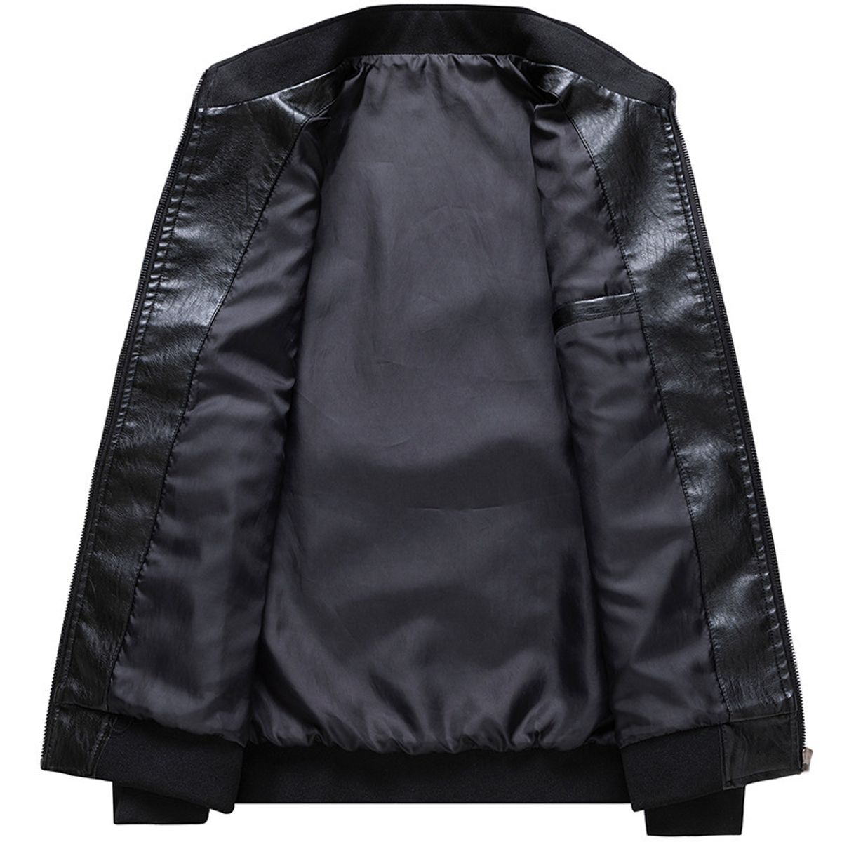 TIOZONEY - Chaqueta casual de PU para hombre