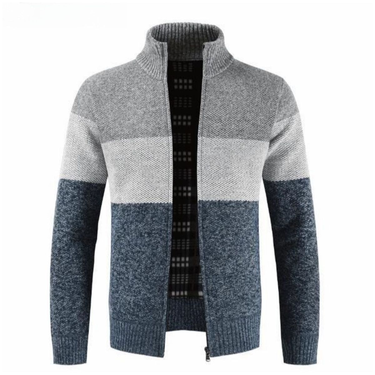 TIOZONEY - Chaqueta de hombre con bloques de color