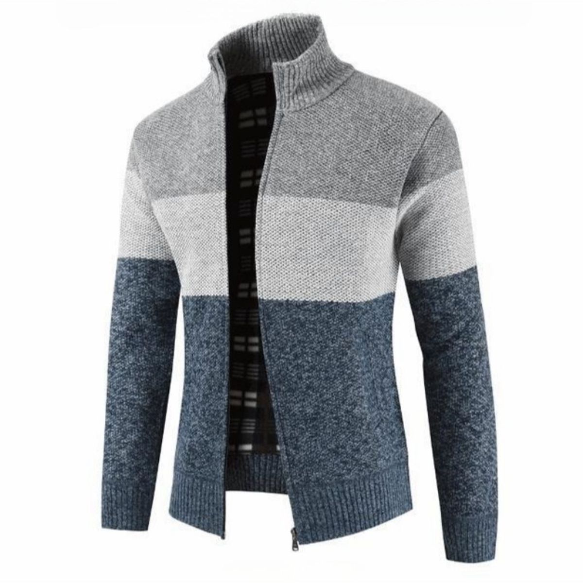 TIOZONEY - Chaqueta de hombre con bloques de color