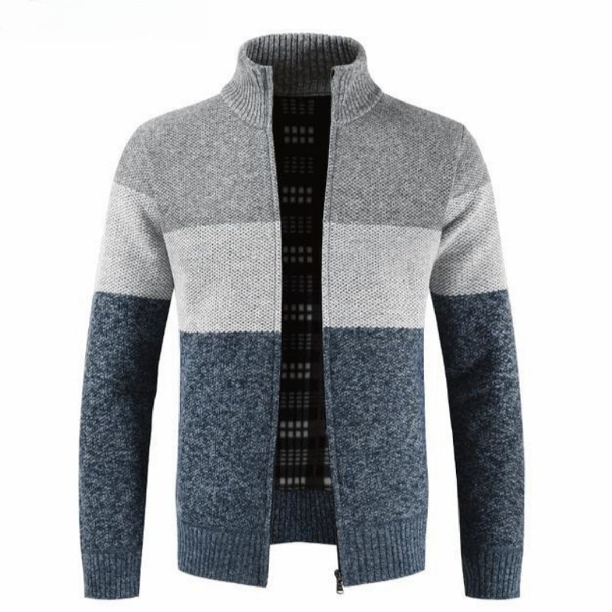 TIOZONEY - Chaqueta de hombre con bloques de color