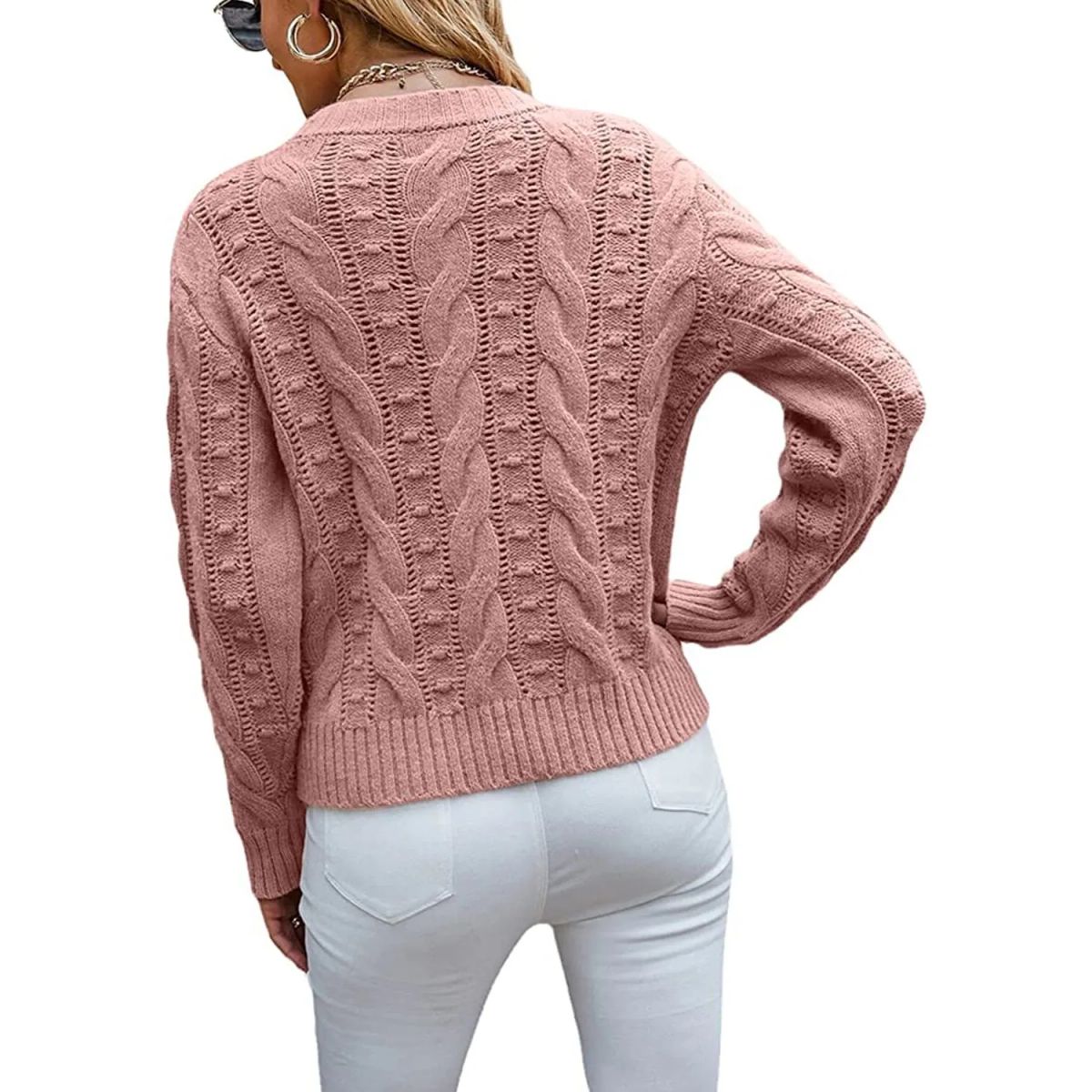 TIOZONEY - Sweater Cuello Redondo Mujer