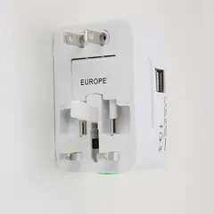 ANTE - Adaptador De Viaje Universal 2 Usb Enchufe Corriente