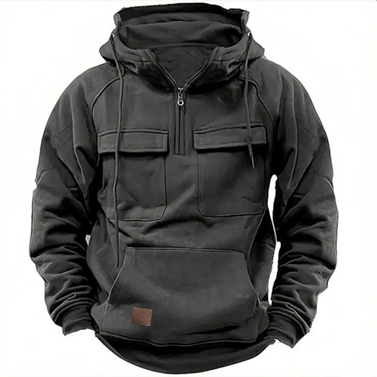 TIOZONEY - Sudadera con capucha al aire libre para hombres - Gris