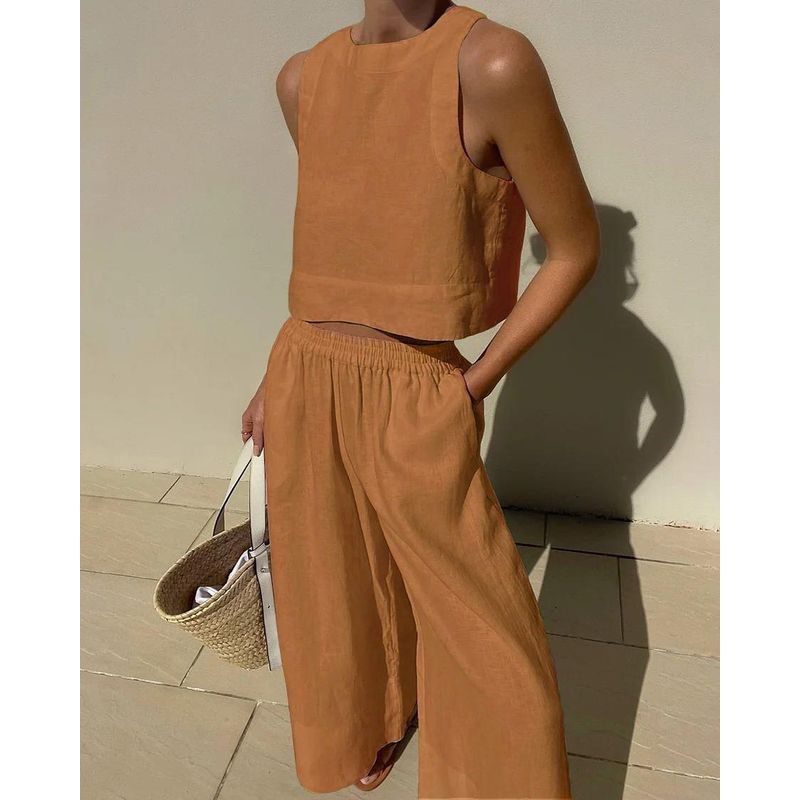 TIOZONEY - Blazer vest y pantalones casuales para mujeres Traje