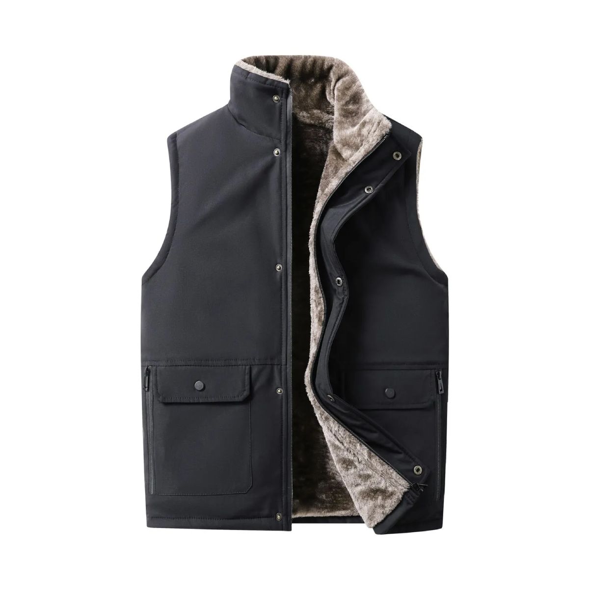 TIOZONEY - Chaqueta Sin Mangas Ripstop Liviana De Varon-Negro