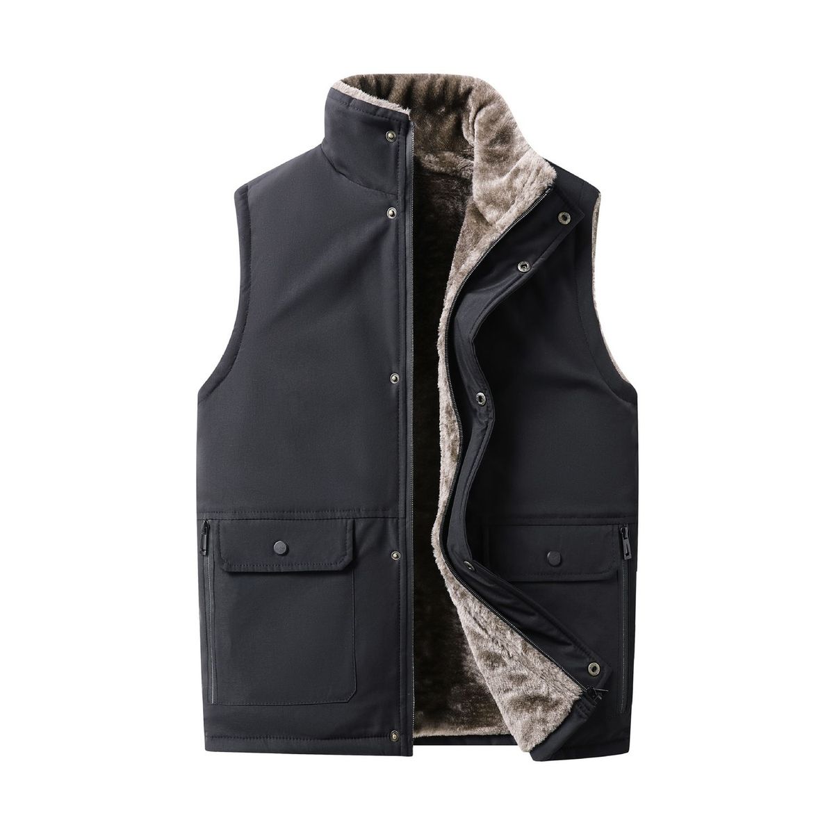 TIOZONEY - Chaqueta Sin Mangas Ripstop Liviana De Varon-Negro