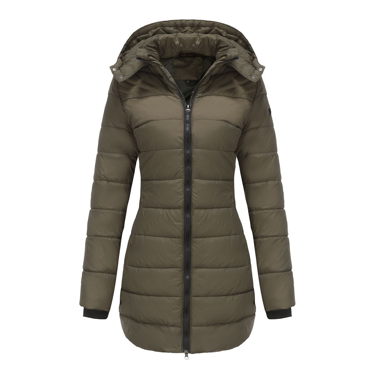TIOZONEY - Parka Manga Larga Mujer - Verde