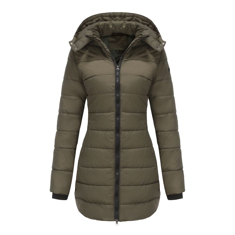 TIOZONEY - Parka Manga Larga Mujer - Verde