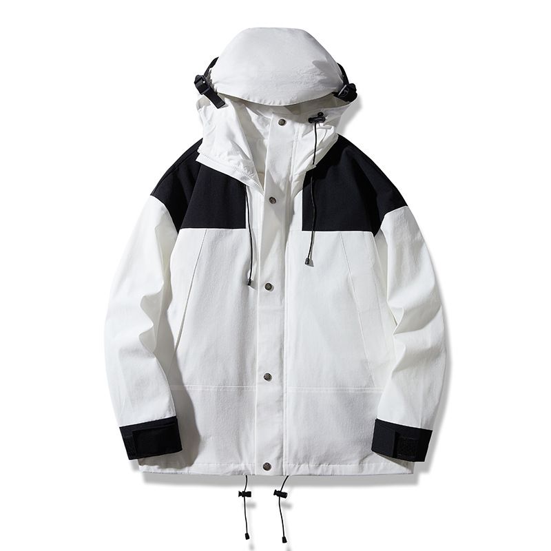 TIOZONEY - Chaqueta impermeable al aire libre - Blanco