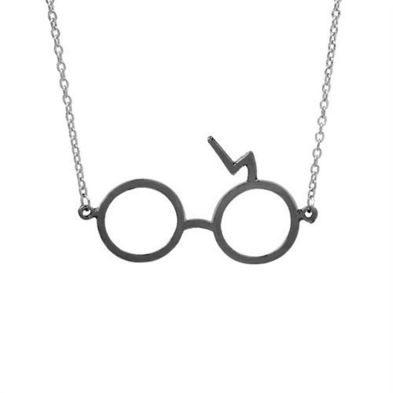 GENERICO - Colgante Collar Harry Potter Gafa Y Cicatriz - Negro