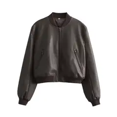 TIOZONEY - Ropa de PU para mujeres delgadas - Negro