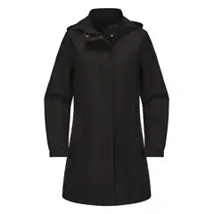 TIOZONEY - Chaqueta impermeable con capucha para mujer-Negro