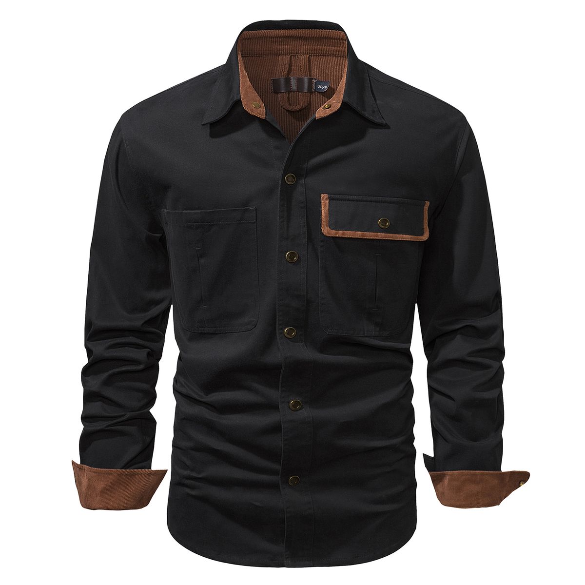 TIOZONEY - Chaqueta casual de algodón con cuello alto para hombre