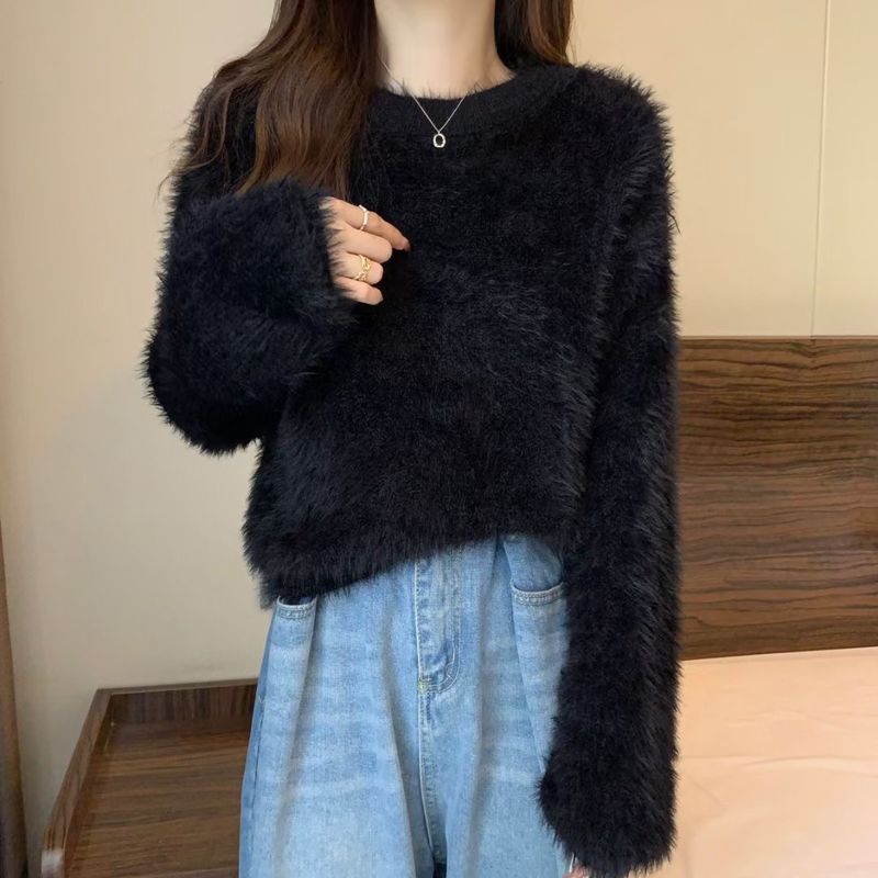 TIOZONEY - Suéter de cuello alto para mujeres - Negro