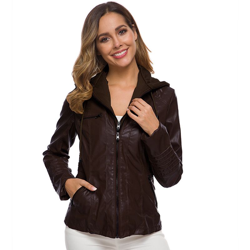 TIOZONEY - Chaqueta Eco PU Mujer