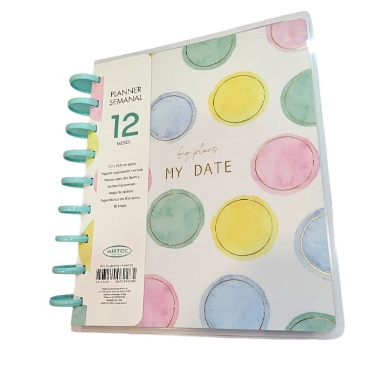 ARTEL - Big Planner modelo Puntos 12 Meses Sin Fecha 17x23cm