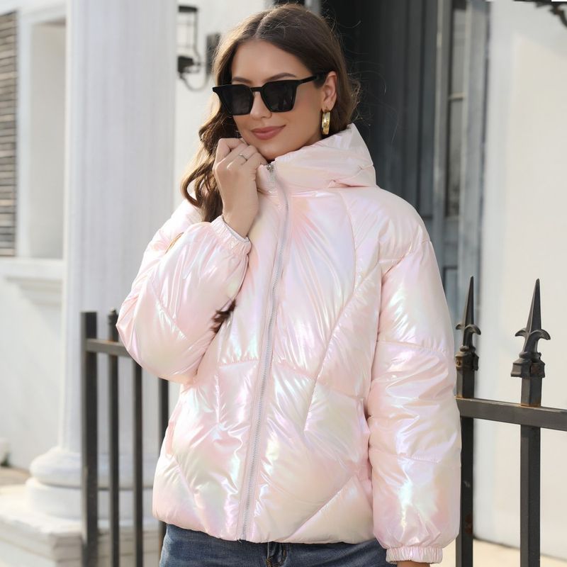 TIOZONEY - Parka Manga Larga Mujer - Rosado
