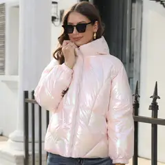 TIOZONEY - Parka Manga Larga Mujer - Rosado