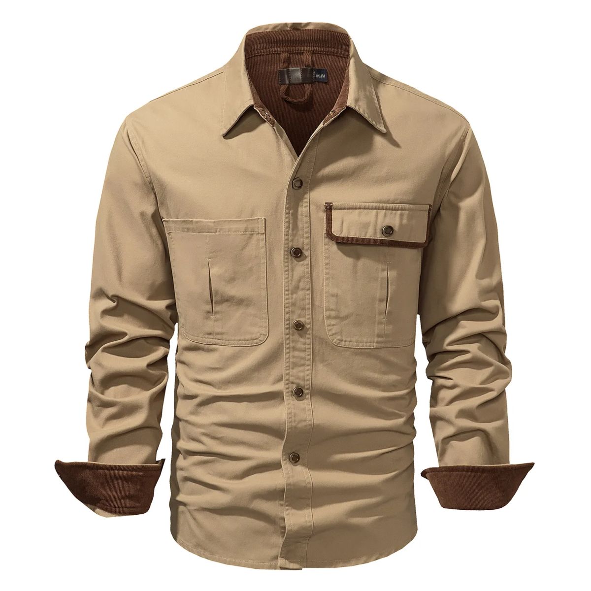 TIOZONEY - Chaqueta casual de algodón con cuello alto para hombre