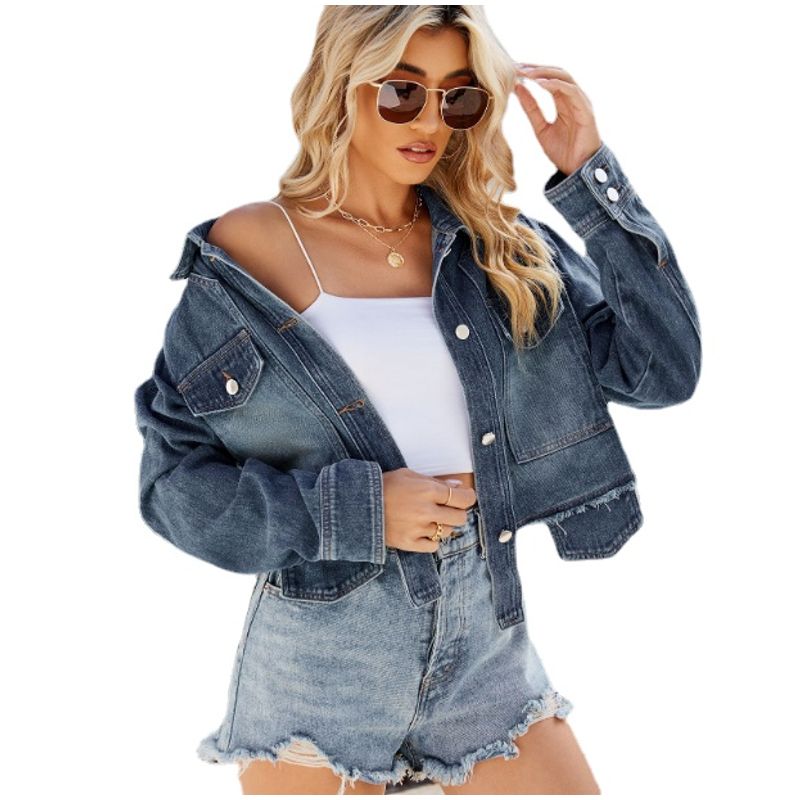 TIOZONEY - Chaqueta vaquera de mujer
