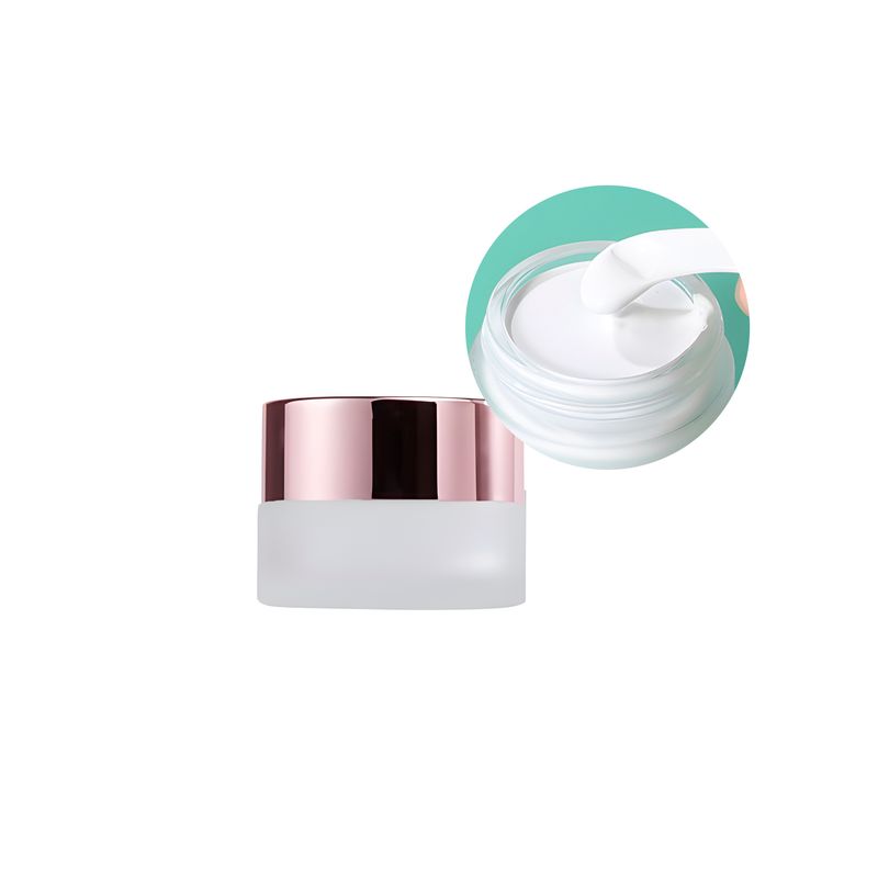 GENERICO - X12 Tarros Esmerilados Para Crema Con Tapa Oro Rosa 10g
