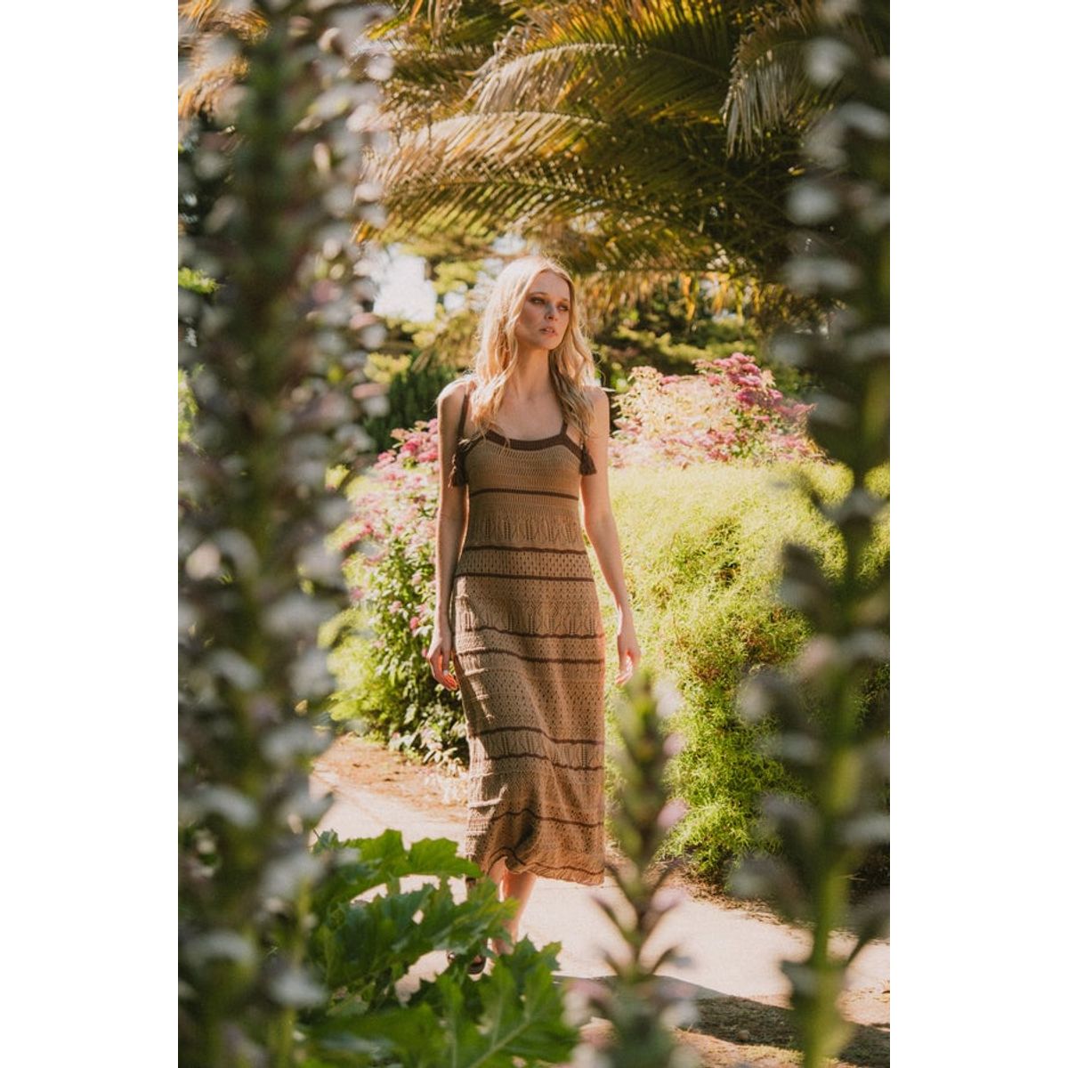 RUPHA - VESTIDO BOLONIA CAMEL Y CAFÉ