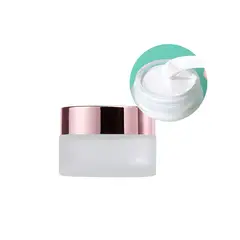 GENERICO - X12 Tarros Esmerilados Para Crema Con Tapa Oro Rosa 20g