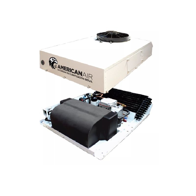AMERICAN AIR - EQUIPO DE AC  AUTONOMO 12V ELECTRICO MONTADO EN TECHO